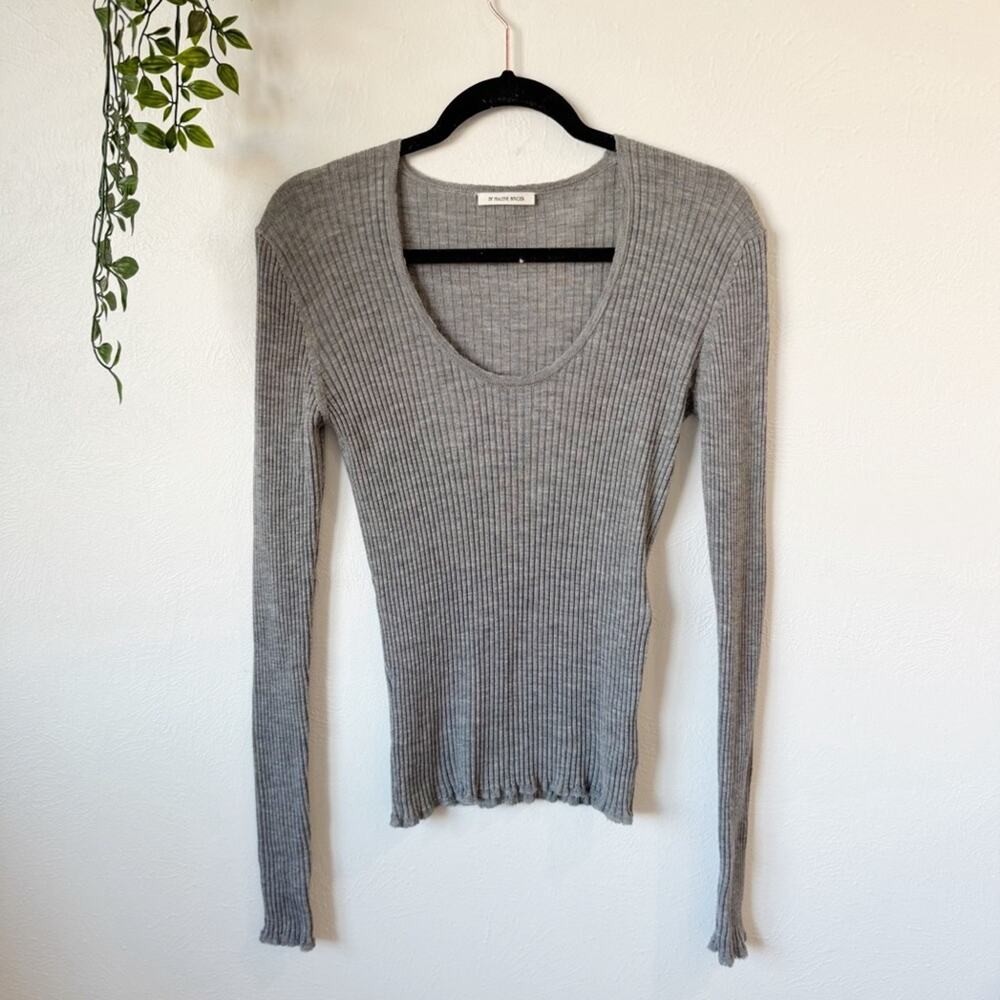By Malene Birger Rinah Ribbed Merino Wool Sweater Sz S